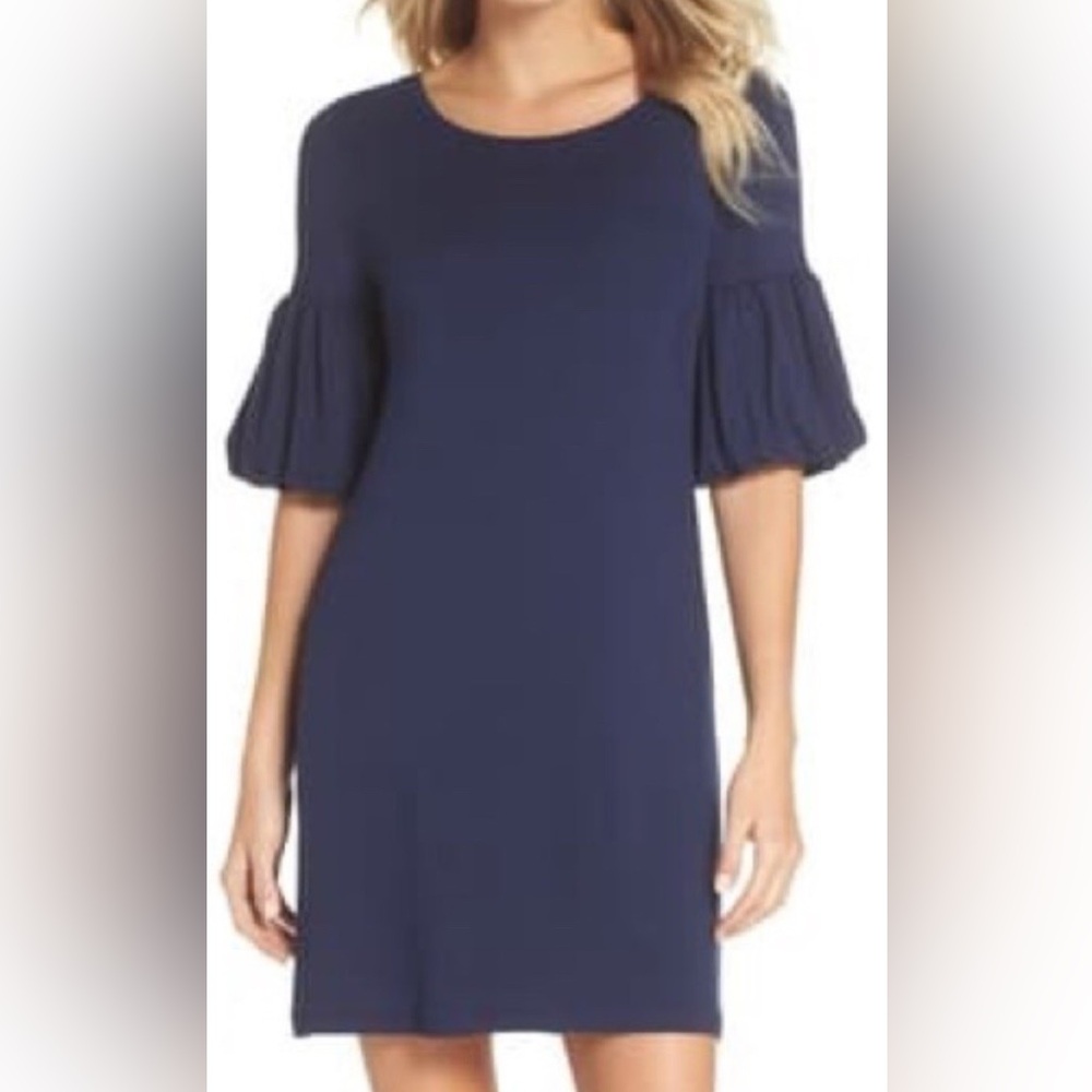 Lilly Pulitzer Lindell Dress in True Navy Vacation Resort Summer Size Medium